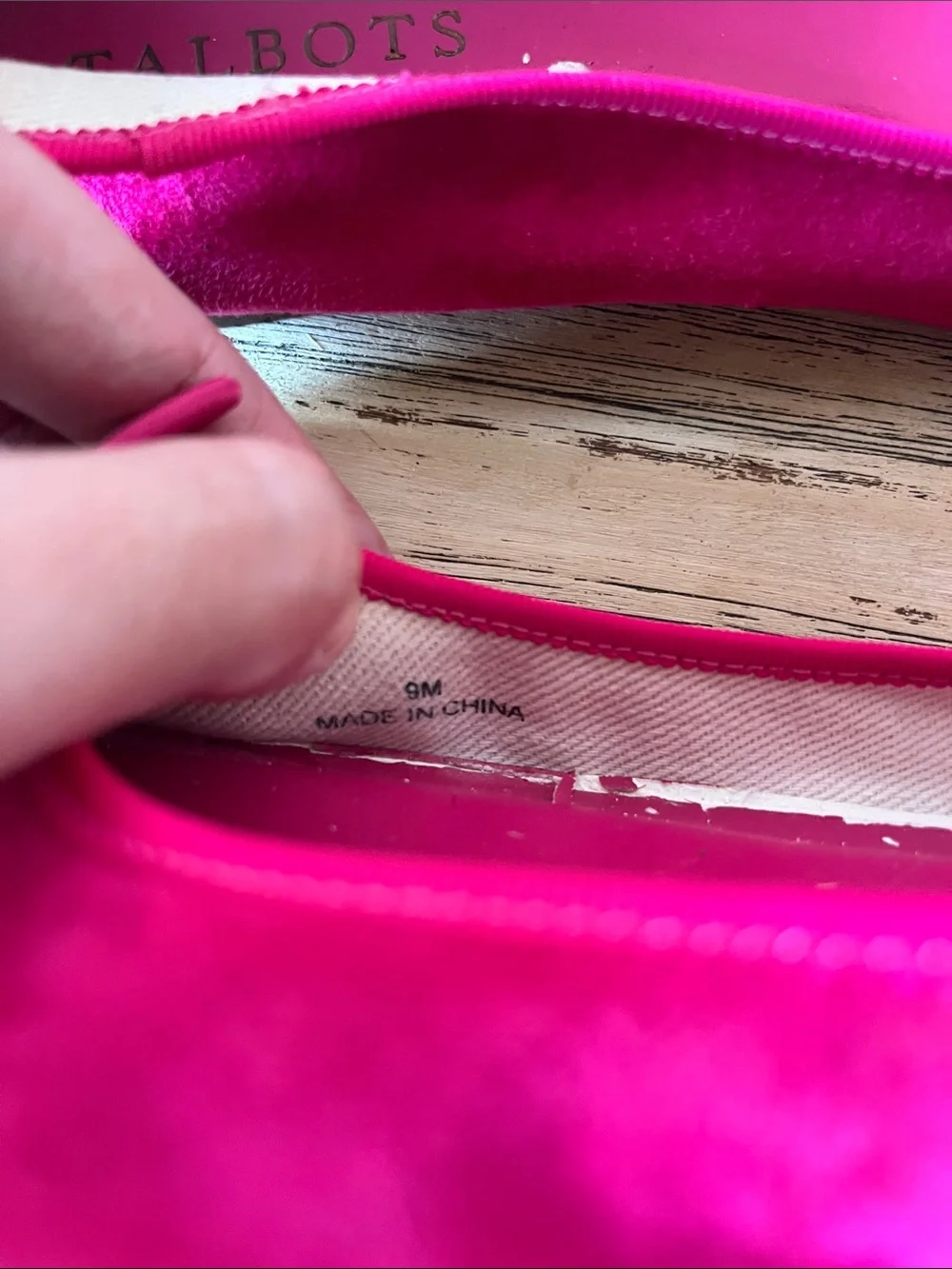 Talbots fuchsia suede